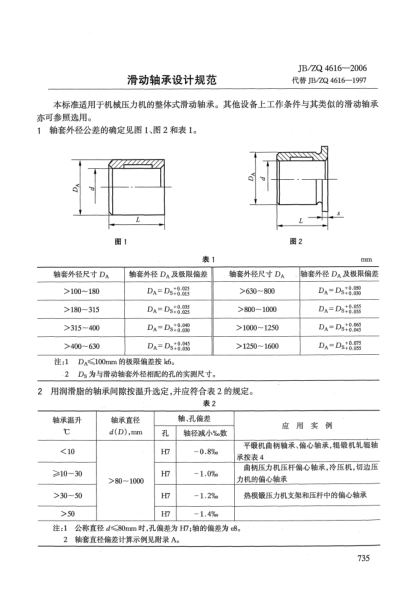 JB/ZQ 4616-2006滑動(dòng)軸承設計規范