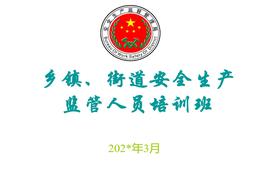 鄉鎮、街道安全生產(chǎn)監管人員培訓ppt