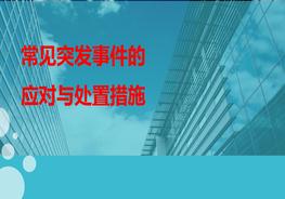 常見(jiàn)突發(fā)事件應對與處置措施pptx