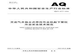 AQT 2077-2020 頁(yè)巖氣井獨立式帶壓作業(yè)機起下管柱作業(yè)安全技術(shù)規范pdf