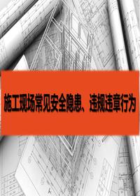 施工現場(chǎng)常見(jiàn)隱患及違規違章行為（81頁(yè)）pptx