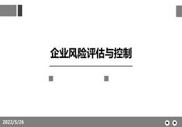  企業(yè)風(fēng)險評估與控制ppt
