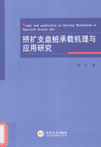 擠擴支盤(pán)樁承載機理與應用研究 陳飛 著(zhù) 2017年版